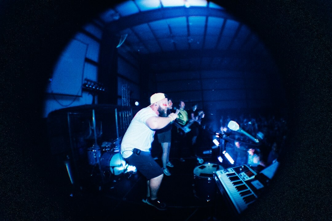 Television camera crew operating cameras during a live studio recording